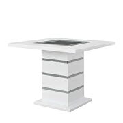 Faux crystal diamonds & white high gloss finish counter height dining table by Acme additional picture 3