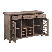 Weathered cherry finish multiple storage server by Acme additional picture 4
