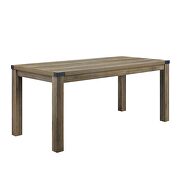 Rustic oak finish parsons-style silhouette rectangular dining table by Acme additional picture 7