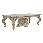 Champagne & gold finish hollow carving design dining table by Acme additional picture 2