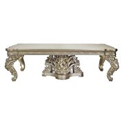 Champagne & gold finish hollow carving design dining table by Acme additional picture 3