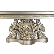 Champagne & gold finish hollow carving design dining table by Acme additional picture 5