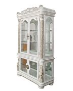 Antique pearl finish exclusive design curio w/ touch light by Acme additional picture 2