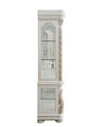 Antique pearl finish exclusive design curio w/ touch light by Acme additional picture 3