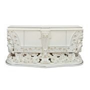 Antique white finish hollow carving design server by Acme additional picture 2