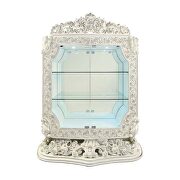 Antique white finish curio w/ touch light by Acme additional picture 2