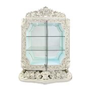 Antique white finish curio w/ touch light by Acme additional picture 5