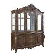Dark walnut finish hutch & buffet w/ touch light by Acme additional picture 2