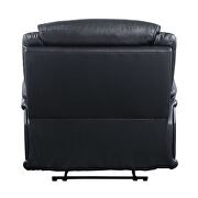 Black top grain leather 2-stage reclining action sofa by Acme additional picture 14