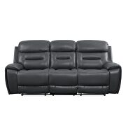 Gray top grain leather motion sofa w/ brilliant lifting function by Acme additional picture 2