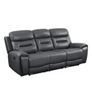 Gray top grain leather motion sofa w/ brilliant lifting function by Acme additional picture 7