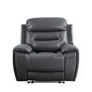 Gray top grain leather motion recliner chair w/ brilliant lifting function by Acme additional picture 4