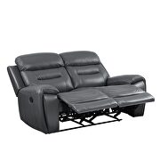 Gray top grain leather motion loveseat w/ brilliant lifting function by Acme additional picture 6