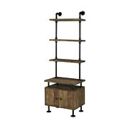 Rustic oak & black finish water pipe style TV stand by Acme additional picture 3