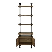 Rustic oak & black finish water pipe style TV stand by Acme additional picture 4