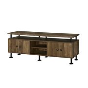 Rustic oak & black finish water pipe style TV stand by Acme additional picture 5
