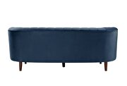 Blue velvet upholstery deep channel tufting sofa by Acme additional picture 5