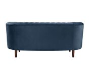 Blue velvet upholstery deep channel tufting sofa by Acme additional picture 9