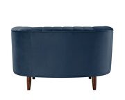 Blue velvet upholstery deep channel tufting chair by Acme additional picture 5