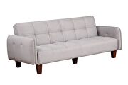 Gray linen button tufted sofa bed by Acme additional picture 3
