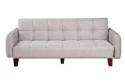 Gray linen button tufted sofa bed by Acme additional picture 4