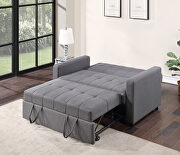 Dark gray durable linen upholstery pull out sleeper bed by Acme additional picture 2