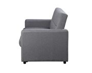 Dark gray durable linen upholstery pull out sleeper bed by Acme additional picture 5