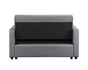 Dark gray durable linen upholstery pull out sleeper bed by Acme additional picture 6