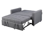 Dark gray durable linen upholstery pull out sleeper bed by Acme additional picture 8