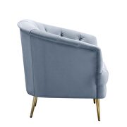 Light gray velvet modern curved silhouette sofa by Acme additional picture 4