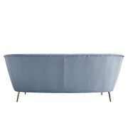 Light gray velvet modern curved silhouette sofa by Acme additional picture 5