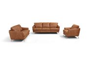 Cappuccino finish leather and sturdy, wooden inner frame sofa by Acme additional picture 8