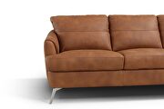 Cappuccino finish leather and sturdy, wooden inner frame loveseat by Acme additional picture 2