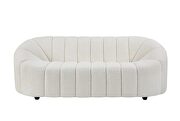 White teddy sherpa contemporary design sofa by Acme additional picture 3
