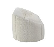 White teddy sherpa contemporary design sofa by Acme additional picture 4