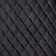 Black velvet upholstery & chrome finish base classic chesterfield design loveseat by Acme additional picture 2