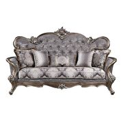 Fabric & antique bronze finish plush and luxurious with rich upholstery sofa by Acme additional picture 5