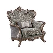 Fabric & antique bronze finish plush and luxurious with rich upholstery sofa by Acme additional picture 10