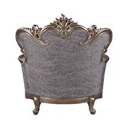 Fabric & antique bronze finish plush and luxurious with rich upholstery chair by Acme additional picture 4