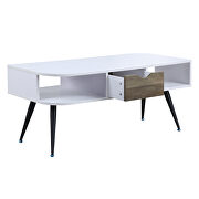 White / black finish coffee table by Acme additional picture 2