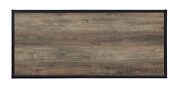 Rustic oak top & black finish metal frame coffee table by Acme additional picture 4