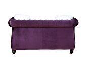 Purple velvet upholstery button tufted sofa by Acme additional picture 9