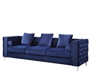Blue velvet upholstery contemporary design sofa by Acme additional picture 3