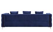 Blue velvet upholstery contemporary design sofa by Acme additional picture 5