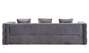 Gray velvet upholstery contemporary design sofa by Acme additional picture 5
