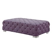 Purple smooth velvet upholstery button-tufted design sectional sofa by Acme additional picture 9