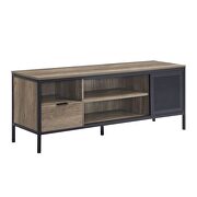 Rustic oak & black finish rectangular TV stand by Acme additional picture 3