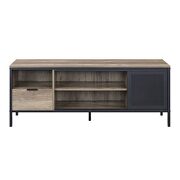 Rustic oak & black finish rectangular TV stand by Acme additional picture 5