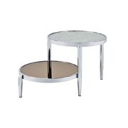 Glass top twin table design coffee table by Acme additional picture 3