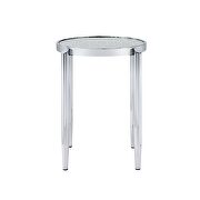 Chrome finish end table by Acme additional picture 2